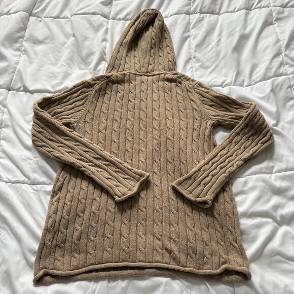 Vintage 90s Y2K Old Navy Brown Sweater Long Sleeve Pockets Womens Size Small - Picture 8 of 9